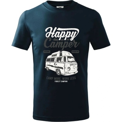 Happy Camper tričko detské tmavomodrá