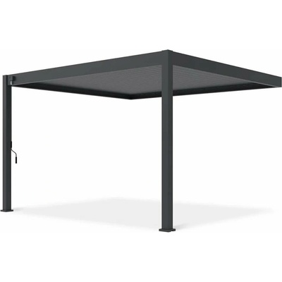 Gutroof DELUXE WALL AUTOMATIC hliníková pergola 3,6 x 4 m, anthracit