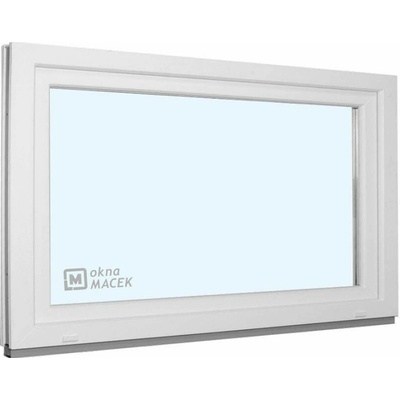 KÖMMERLING Plastové okno - 70 AD, 1200x900 mm, S, bílá ornamentální (kůra čirá)