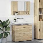vidaXL Комплект мебели за баня 2 бр. Сонома дъб 76, 5 x 35 x 64 см (3393015)