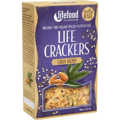 Lifefood RAW Crackers CHIA KONOPE 90 g