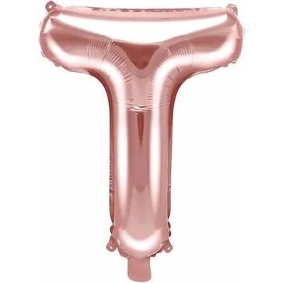 Foliové písmeno T rose gold 35 cm