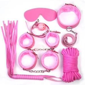 Toyz4Lovers Бондидж комплект от 7 части Bondage Art розов