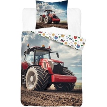 DETEXPOL Obliečky Traktor red Bavlna 140x200 70x80