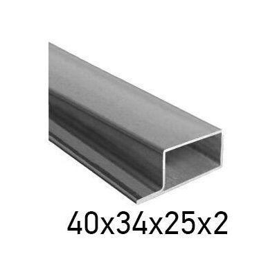 Jeklový profil uzavřený tvaru L 40x34x25x2, s výstupkem, bez povrchové úpravy 2 m (JOKL-40x34x25x2-2)