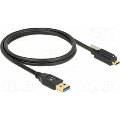 Delock 83717 USB A vidlice USB C vidlice 1m černý