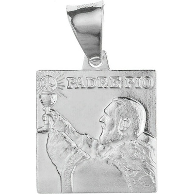 Argento Strieborný prívesok sv. Páter Pio 85813