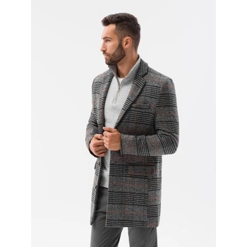 Ombre Clothing pánský kabát Isiten C431 černá