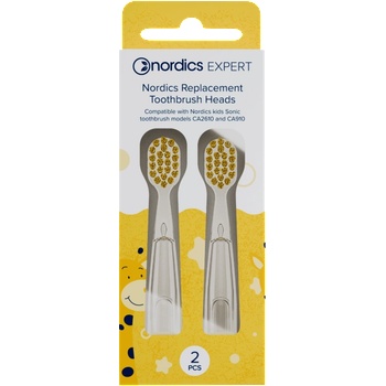 NORDICS Резервни сменяеми глави за детски електрически четки за зъби Nordics - жълти (REPNORD910YE)