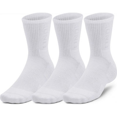 Under Armour UA aker 3 pack Mid-Crew-WHT-1373084-100 Bílá