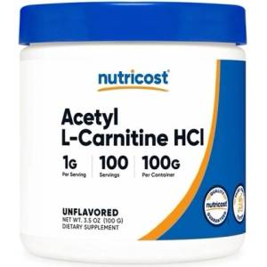 Nutricost Горене на мазнини - Ацетил-Л-Карнитин (Acetyl L-Carnitine), 100 g прах (67545 (005201) NC)
