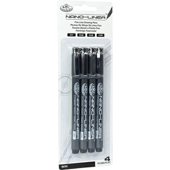 Royal & Langnickel Variety Nano 1 - 5 mm Black 4 бр (RD701)