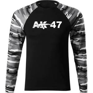 DRAGOWA fit-t Тениска с дълъг ръкав ak47, градски камуфлаж, 160 г/м2 (4531)