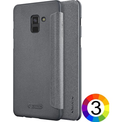 Samsung Galaxy A8 Plus (2018) Nillkin Кожен Калъф и Протектор