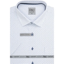AMJ Comfort elegantní košile pro muže slim VKSBR 1442 bílo-modrá