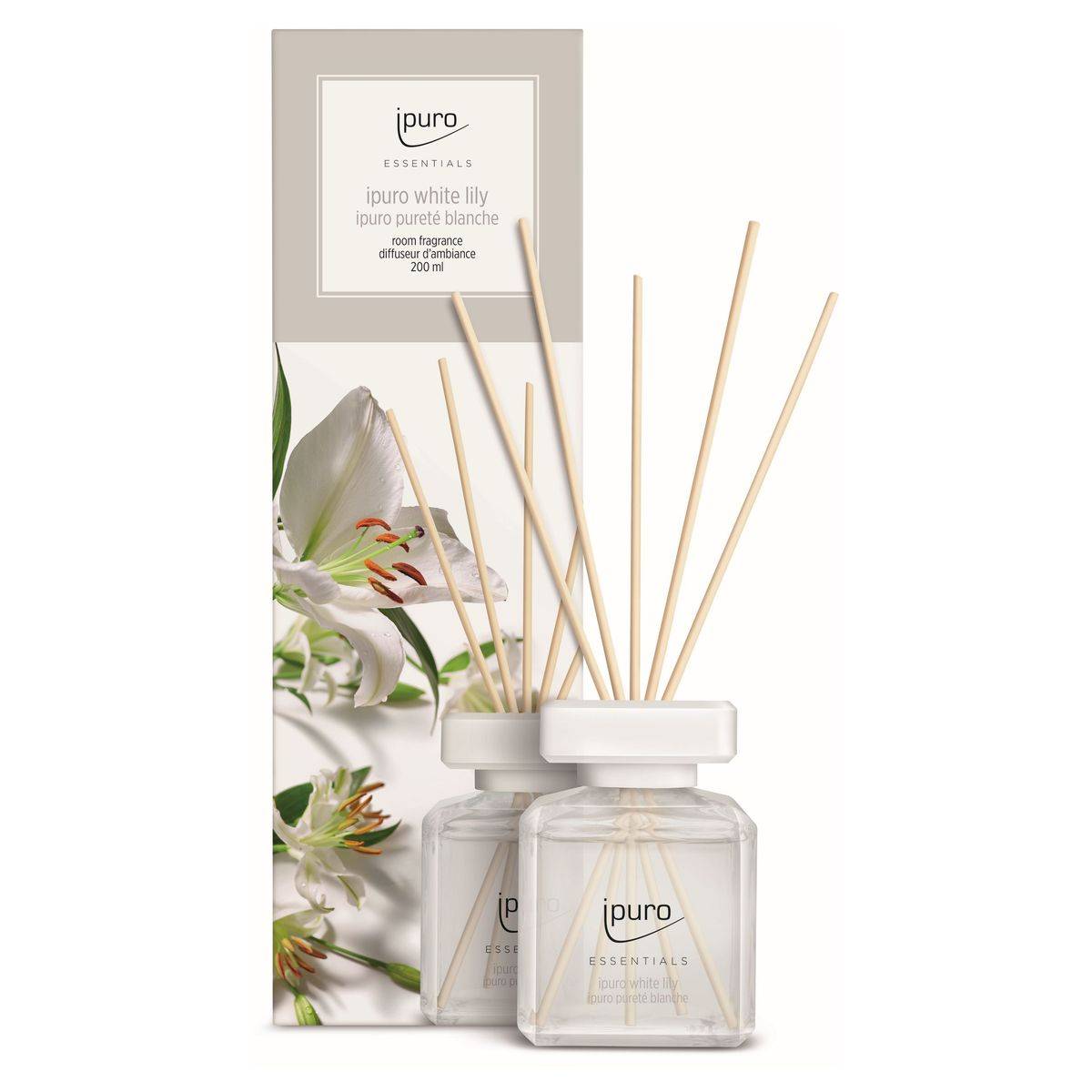 Ipuro ESSENTIALS - Ambientador White Lily, Recarga, 200 Ml - Oh Feliz Tienda Online España