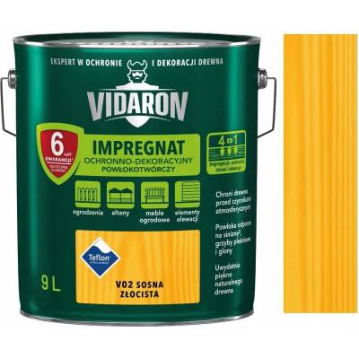 Vidaron Impregnát 9L V02 Borovice pro dřevo, ochranný nátěr