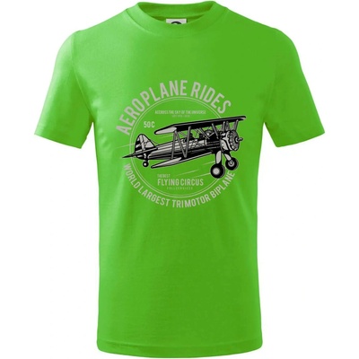 Aeroplane rides tričko detské Apple Green