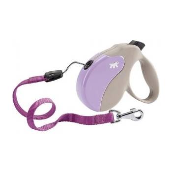 Ferplast - Amigo Cord Medium - Автоматичен повод за кучета до 25 кг, 5 метра въже - лилав