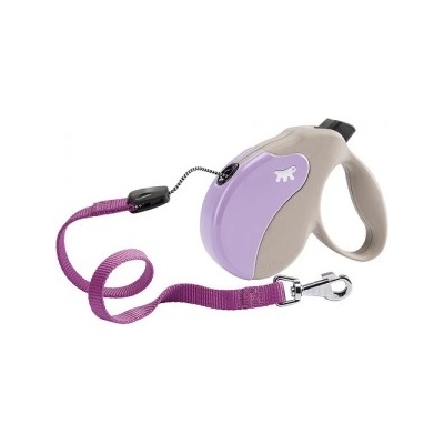 Ferplast - Amigo Cord Medium - Автоматичен повод за кучета до 25 кг, 5 метра въже - лилав