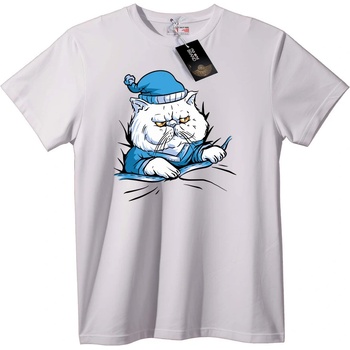 NOONEBRAND Тениска Сладко коте в сини пижами - 2XL, White