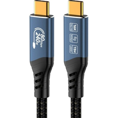 PremiumCord ku4ca15 USB4™ Version2.0 80Gbps 16K@60Hz 240W Thunderbolt 3 a 4 1,5m