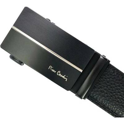 Pierre Cardin Luxusní černý pánský kožený opasek L652