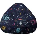 Pufrelax Пуф круша 520л. , Nirvana Gigant - Constelatie, Перящ се калъф, Пълнеж от Полистиролни перли, принт (PUF-G-NGG-TEXP-STE)