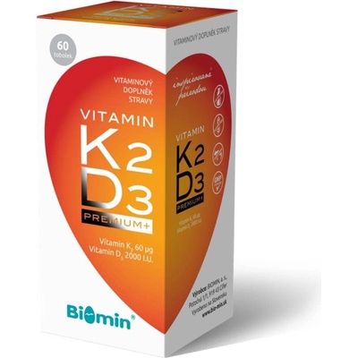 Biomin Vitamin K2+D3 2000 I.U. Premium 60 + 30 tabliet