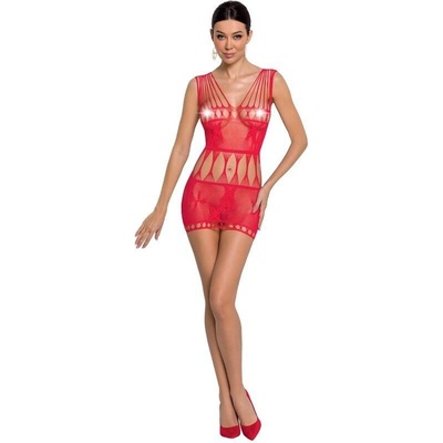 Passion Woman Bs090 Bodystocking - Red