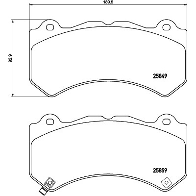Sada brzdových platničiek kotúčovej brzdy BREMBO P 37 018