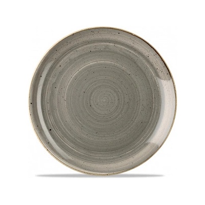 CHURCHILL Stonecast Peppercorn grey mělký talíř ručně zdobený 26 cm