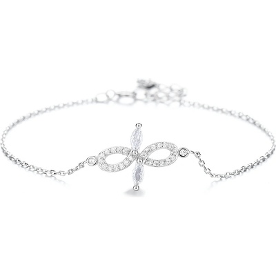 DELIS Сребърна гривна 925, jw1229, модел "безкрайност", с родиево покритие (jw1229)