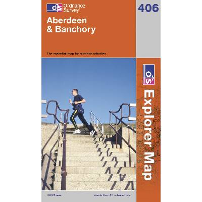 Aberdeen / Banchory 1:25.000 turistická mapa OS #406