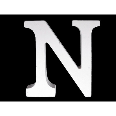 Drevená dekorácia písmená abecedy Písmeno: "N"