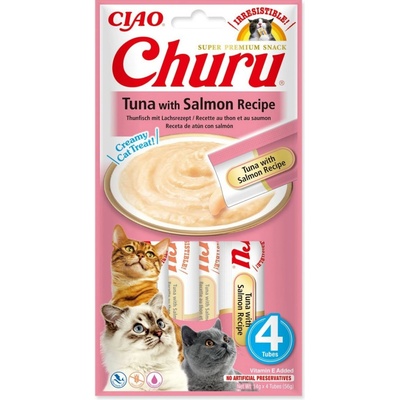 Churu Cat Pyré Tuna with Salmon 4 x 14 g