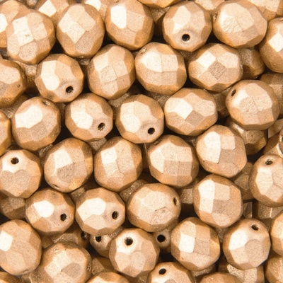 Manumi Brúsené koráliky 8mm Matte Metallic Flax - 110 ks