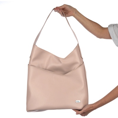 Lovemusic dámská kabelka City Shopper se zipem Pudrová růžová