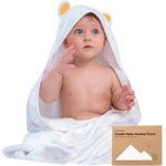 KeaBabies Бебешка Хавлия с качулка От Органичен Бамбук Мече KeaBabies (KB-HTCD-BEAR)
