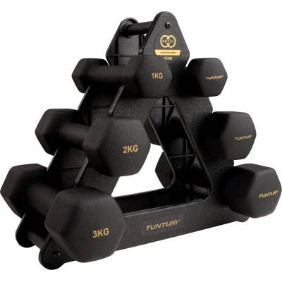 TUNTURI Centuri Činkový set neopren ve stojanu 1 - 3 kg 6 ks
