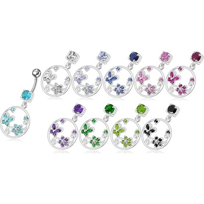 Šperky4U stříbrný piercing do pupíku BP01005-P