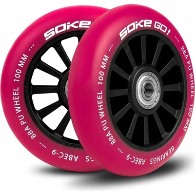 Soke GO 100 mm ružové 2 ks