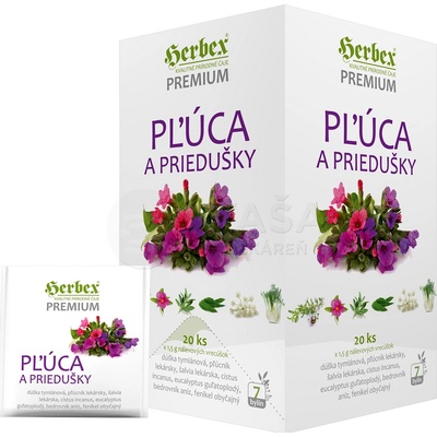 HERBEX Premium pľúca a priedušky 20 x 1,5 g
