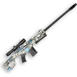 Sunny Blaster Barret, снайперска пушка за водни гел топчета с аксесоари, синя (barret-blue)