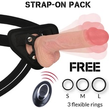 Rockarmy Harness + Liquid Silicone Vibrator Premium Apache Realistic 22cm