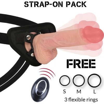 Rockarmy Harness + Liquid Silicone Vibrator Premium Apache Realistic 22cm