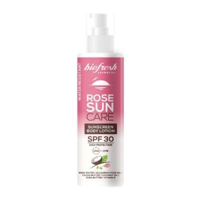 Biofresh Rose Sun Care SPF30 - Слънцезащитен лосион за тяло с розово масло 200мл