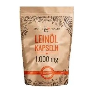 Sports & Health Solutions Ленено масло, 1000 mg, 250 капсули, Sports & Health Solutions (Z0M0R (1138-250X))
