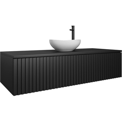 Expedo Koupelnová skříňka pod umyvadlo s umyvadlem LOREL, 120x30x48, černá