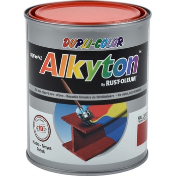 RUST OLEUM ALKYTON antikorózna farba na hrdzu 2v1 RAL 8017 tmavo hnedá 750 ml
